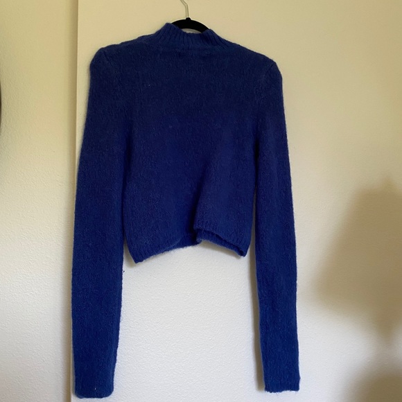 Vintage mohair mock neck crop sweater - Picture 2 of 4